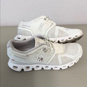 On Running Cream Athletic Shoes